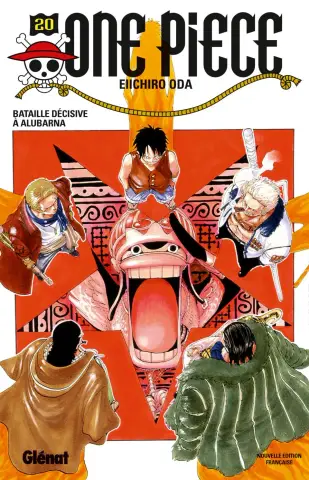 Couverture du tome 20 de One Piece - Bataille décisive à Alubarna