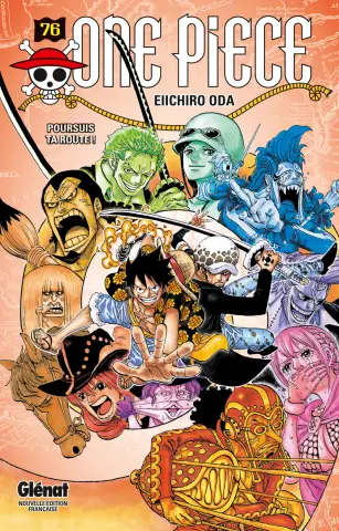 Couverture du tome 76 de One Piece - Poursuis ta route !